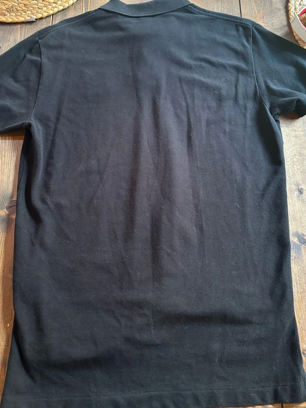 Ralph Lauren Black Polo with Red Crest Embroidery